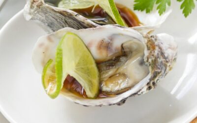 Lime and margarita themed oysters