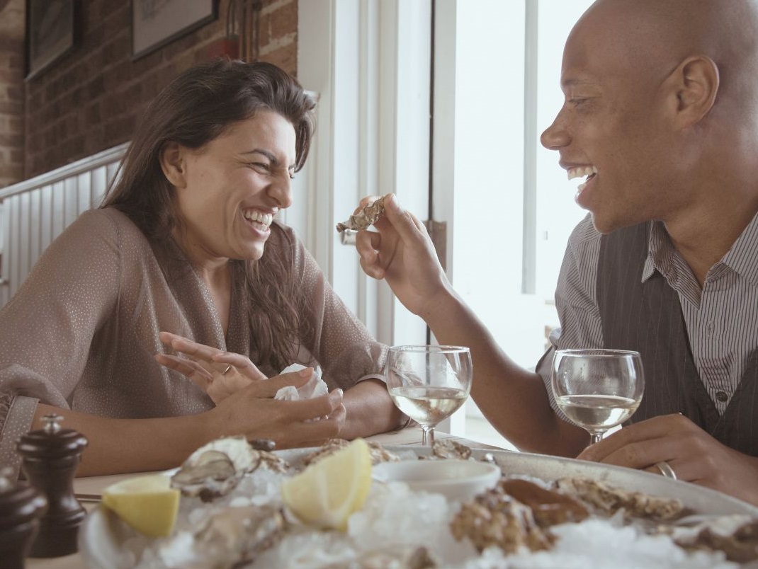 Oysters for romantic dinner