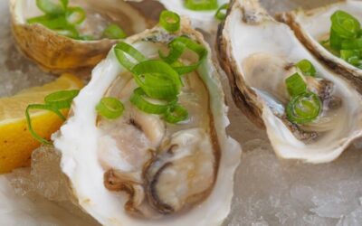 Christmas oysters with chardonnay dressing